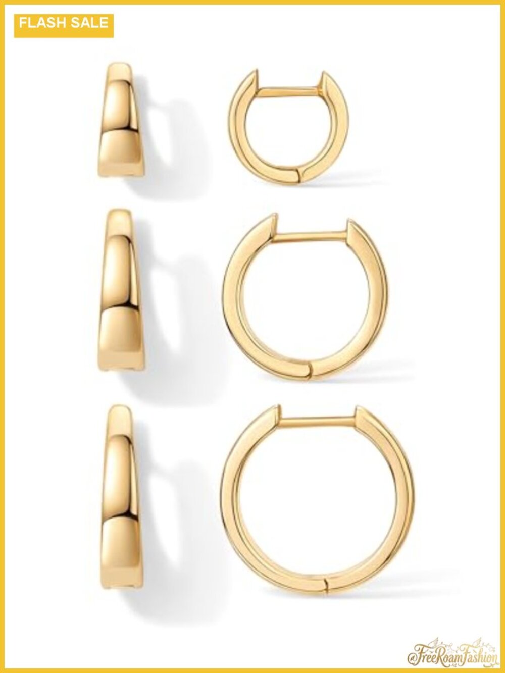 18K Gold Plated Small Hoop Earrings for Women Hypoallergenic Earrings